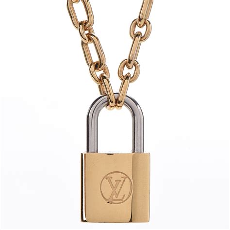 lv lock pendant necklace|14k louis vuitton necklace.